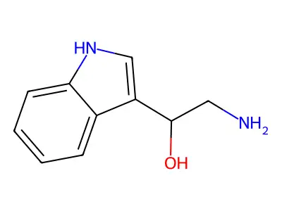 2-amino-1-(1H-indol-3-yl)ethanol structure