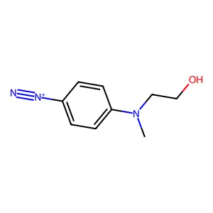 4-[(2-Hydroxyethyl)methylamino]benzenediazonium structure