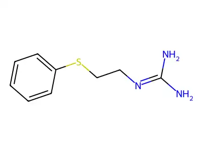 Guanidine, (2-(phenylthio)ethyl)- structure
