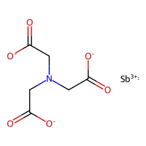 Antimony, (N,N-bis(carboxymethyl(glycinato(3-)-N,O,O',O'')- structure