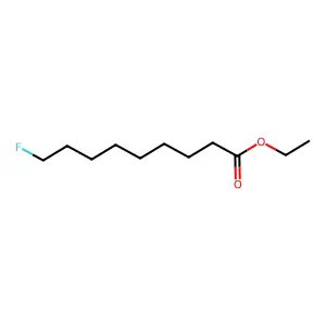 Nonanoic acid, 9-fluoro-, ethyl ester structure
