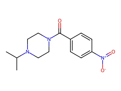 (4-Nitrophenyl)[4-(propan-2-yl)piperazin-1-yl]methanone structure