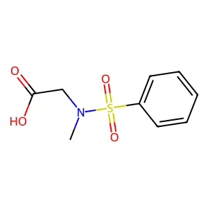 N-(phenylsulfonyl)sarcosine structure