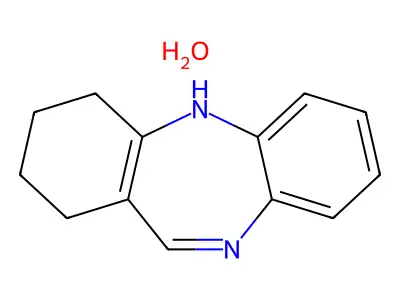 5H-Dibenzo(b,e)(1,4)diazepine, 1,2,3,4-tetrahydro-, hydrate structure