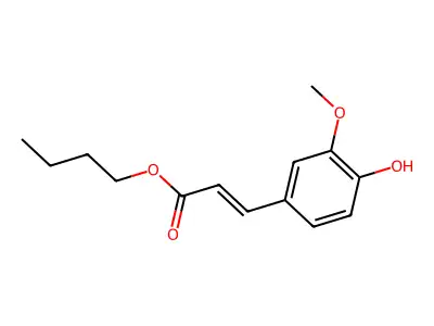 Butyl 3-(4-hydroxy-3-methoxyphenyl)prop-2-enoate structure