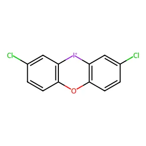 3,7-Dichloropheniodoxin-5-ium ion structure