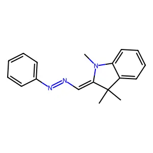 1H-Indole, 2,3-dihydro-1,3,3-trimethyl-2-[(phenylazo)methylene]- structure