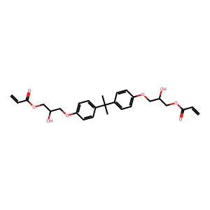 Bisphenol A diglycidyl ether diacrylate structure