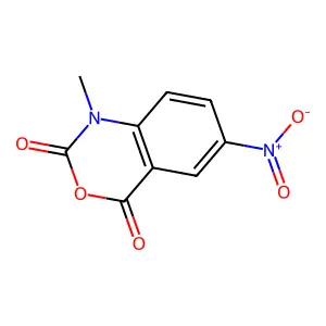 2H-3,1-Benzoxazine-2,4(1H)-dione, 1-methyl-6-nitro- structure