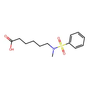 6-(Methyl(phenylsulfonyl)amino)hexanoic acid structure