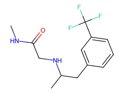 Acetamide, N-methyl-2-(alpha-methyl-m-trifluoromethylphenethylamino)- structure