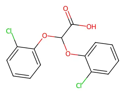 Acetic acid, bis(o-chlorophenoxy)- structure