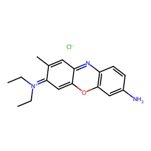 7-Amino-3-(diethylamino)-2-methylphenoxazin-5-ium chloride structure