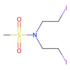 Methanesulfonamide, N,N-bis(2-iodoethyl)- structure