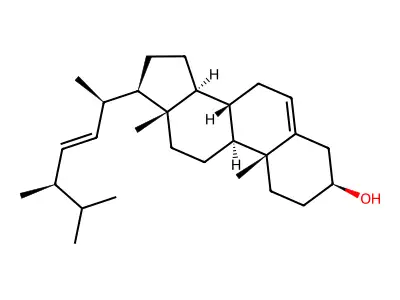 5,22-Cholestadien-24beta-methyl-3beta-ol structure
