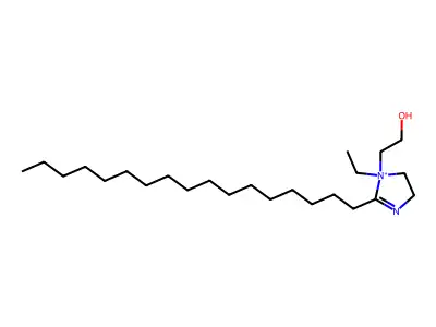 1-ethyl-2-heptadecyl-1-(2-hydroxyethyl)-4,5-dihydro-1H-imidazol-1-ium structure