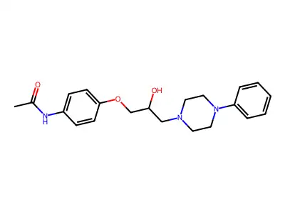 Acetamide, N-(4-(2-hydroxy-3-(4-phenyl-1-piperazinyl)propoxy)phenyl)- structure