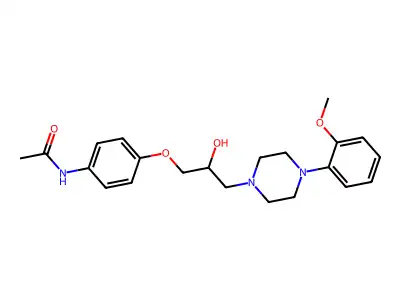 N-(4-(2-Hydroxy-3-(4-(2-methoxyphenyl)-1-piperazinyl)propoxy)phenyl)acetamide structure