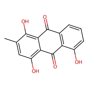 1,4,5-Trihydroxy-2-methyl-9,10-anthracenedione structure