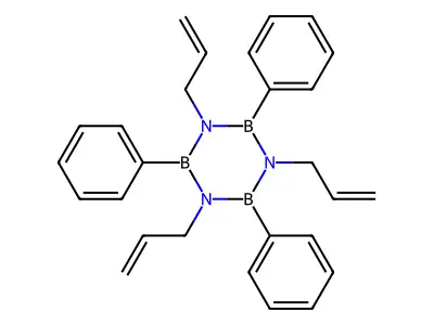 Borazine, 2,4,6-triallyl-1,3,5-triphenyl- structure