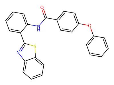 N-[2-(1,3-benzothiazol-2-yl)phenyl]-4-phenoxybenzamide structure