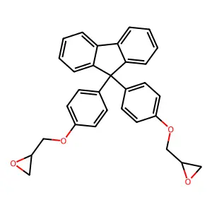 Oxirane, 2,2'-[9H-fluoren-9-ylidenebis(4,1-phenyleneoxymethylene)]bis- structure
