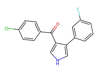 (4-Chlorophenyl)(4-(3-fluorophenyl)-1H-pyrrol-3-yl)methanone structure