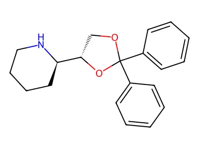 2-[(4S)-2,2-diphenyl-1,3-dioxolan-4-yl]piperidine structure