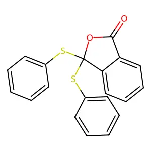 1(3H)-Isobenzofuranone, 3,3-bis(phenylthio)- structure