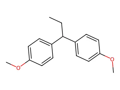 Propane, 1,1-bis(p-methoxyphenyl)- structure