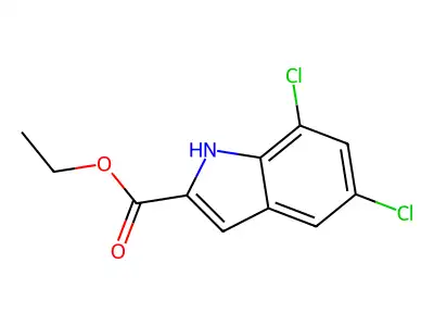 ethyl 5,7-dichloro-1H-indole-2-carboxylate structure
