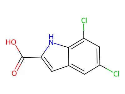 5,7-dichloro-1H-indole-2-carboxylic acid structure