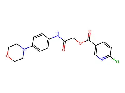 {[4-(Morpholin-4-yl)phenyl]carbamoyl}methyl 6-chloropyridine-3-carboxylate structure