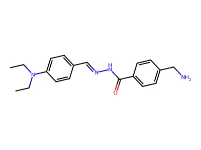 4-(Aminomethyl)-n'-(4-(diethylamino)benzylidene)benzohydrazide structure