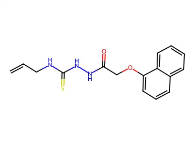 1-(2-(1-Naphthyloxy)acetyl)-4-(prop-2-enyl)thiosemicarbazide structure