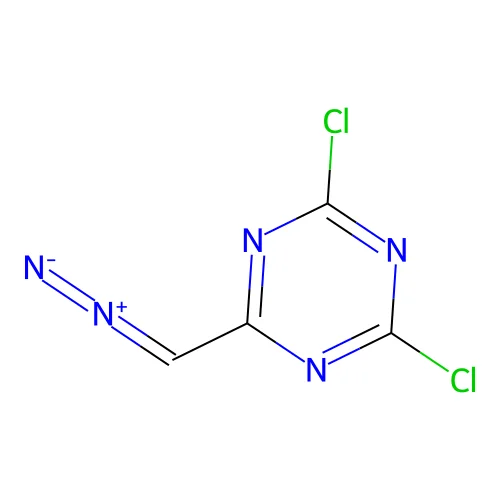 2,4-Dichloro-6-(diazomethyl)-1,3,5-triazine structure