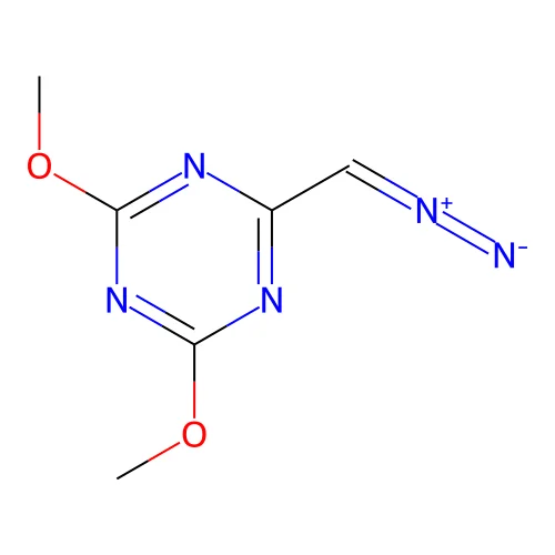 2-(Diazomethyl)-4,6-dimethoxy-1,3,5-triazine structure