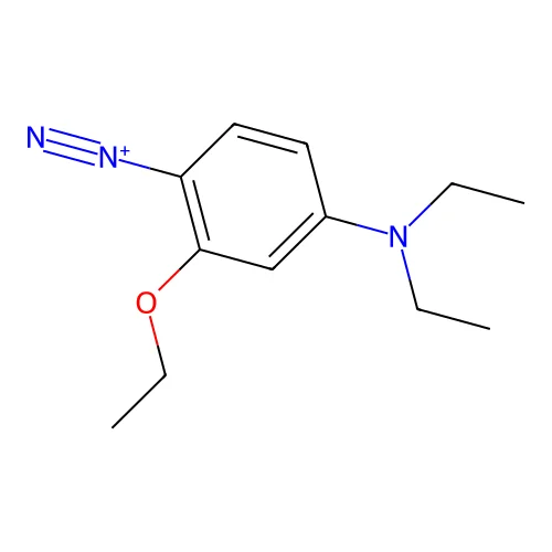 4-(Diethylamino)-2-ethoxybenzenediazonium structure
