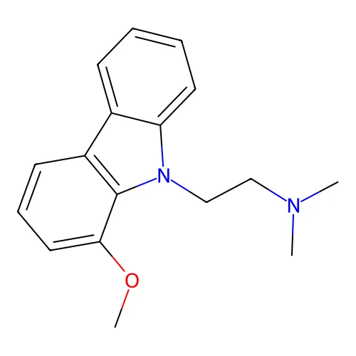 2-(1-methoxycarbazol-9-yl)-N,N-dimethylethanamine structure