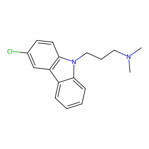 3-(3-chlorocarbazol-9-yl)-N,N-dimethylpropan-1-amine structure