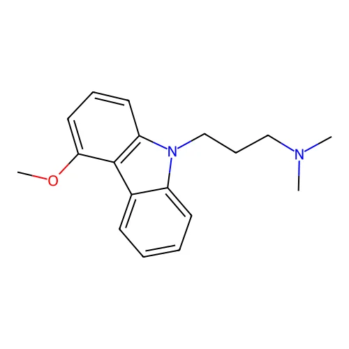 3-(4-methoxycarbazol-9-yl)-N,N-dimethylpropan-1-amine structure