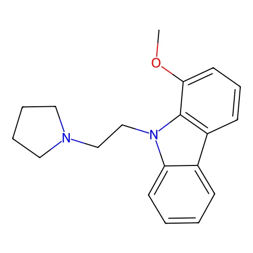1-Methoxy-9-(2-pyrrolidin-1-ylethyl)carbazole structure