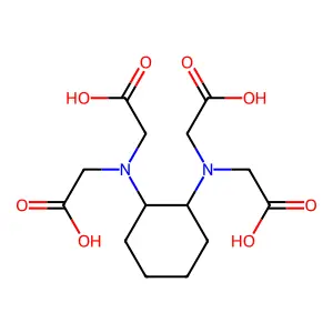 1,2-Diaminocyclohexane-N,N,N',N'-tetraacetic acid structure