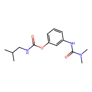 3-(m-Hydroxyphenyl)-1,1-dimethylurea isobutylcarbamate structure