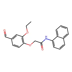 2-(2-ethoxy-4-formylphenoxy)-N-(1-naphthyl)acetamide structure