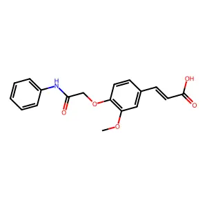 3-[4-(2-Anilino-2-oxoethoxy)-3-methoxyphenyl]prop-2-enoic acid structure