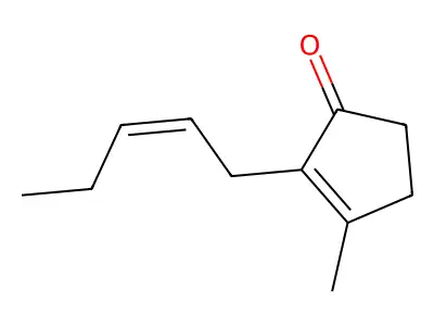 2-Cyclopenten-1-one, 3-methyl-2-(2Z)-2-pentenyl- structure