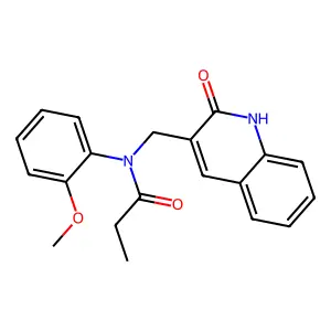 N-(2-Hydroxy-quinolin-3-ylmethyl)-N-(2-methoxy-phenyl)-propionamide structure
