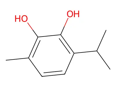 3-Isopropyl-6-methylpyrocatechol structure