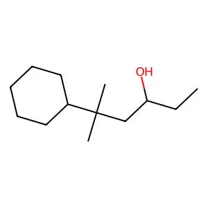 5-Cyclohexyl-5-methylhexan-3-ol structure